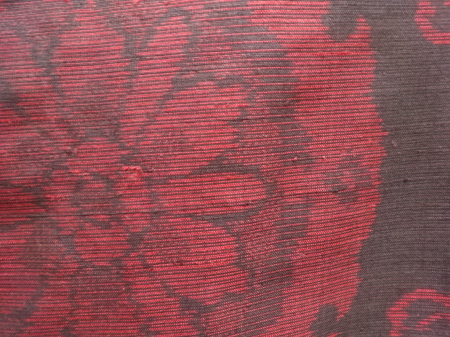JAPANESE KIMONO / ANTIQUE KIMONO / SILK / DORO OSHIMA TSUMUGI / WOVEN SNOWFLAKE 
